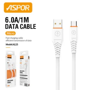 Aspor Micro USB/Type C/Lightning Cable - A125/A126/A127 - 100cm - 100% Authentic