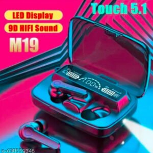 M19 Touch control 5.0 wireless Earbuds/M19 ටච් කන්ට්‍රෝල් ඉයර් බඩ්ස්