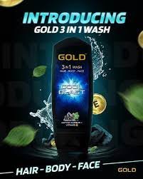 Gold 3in1 Head to Toe Wash,Cool Blast - 200ml