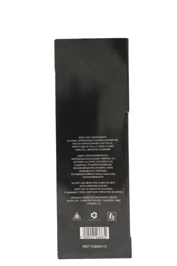 Dear Body NOIR Body Lotion & EDT Body Spray (35ml - 2Pcs Set) - Image 2