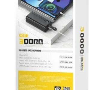 Aspor A337 pd 20w fast charging power bank/පවර් බෑන්ක්