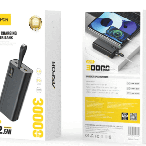 Aspor A337pd  20w fast charging power bank/ප්වර් බෑන්ක්