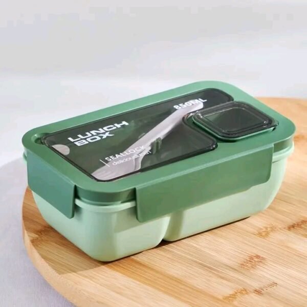 Lunch Box with Spoon and Fork