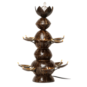 Coconut Shell Lamp With Buddha