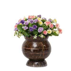 Coconut Shell Flower Vas
