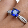 American Diamond Silver Ring