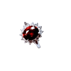 Orginal Granet Gem Silver Ring